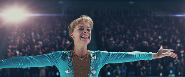 1- Tonya Harding (Margot Robbie) after landing the triple axel in I, TONYA, courtesy of NEON and 30WEST