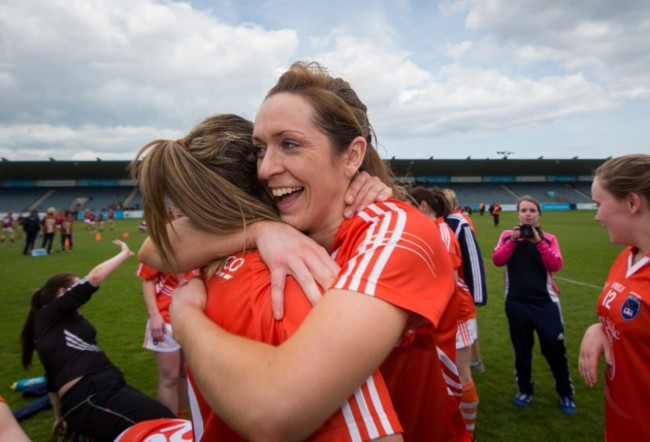 Caroline O'Hanlon and Sharon Reel celebrate