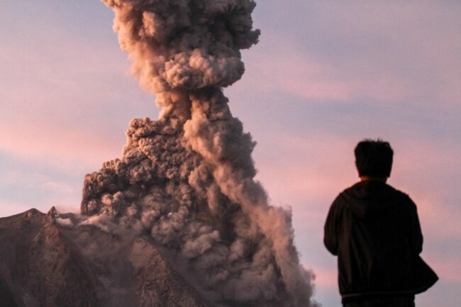 INDONESIA-NORTH SUMATERA-MOUNT SINABUNG-ERUPTION