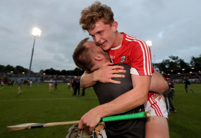 Daire Connery celebrates the win with Fergus Ryan