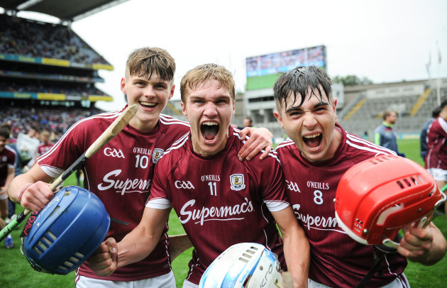 Martin Mc Manus, Conor Walsh and Conor Fahy celebrate winning