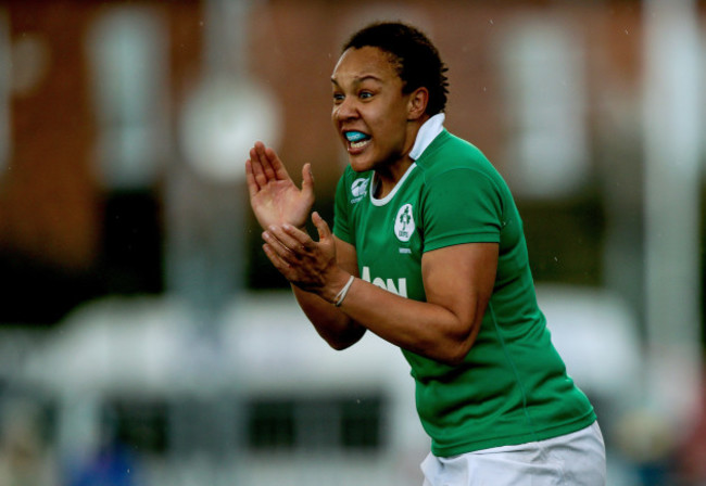 Sophie Spence celebrates at the final whistle