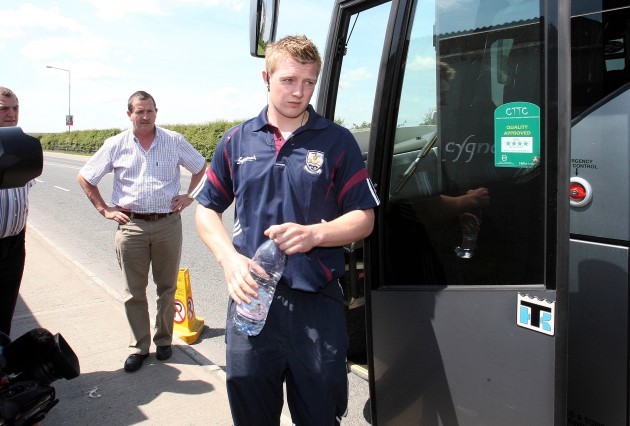 Joe Canning arrives for the game