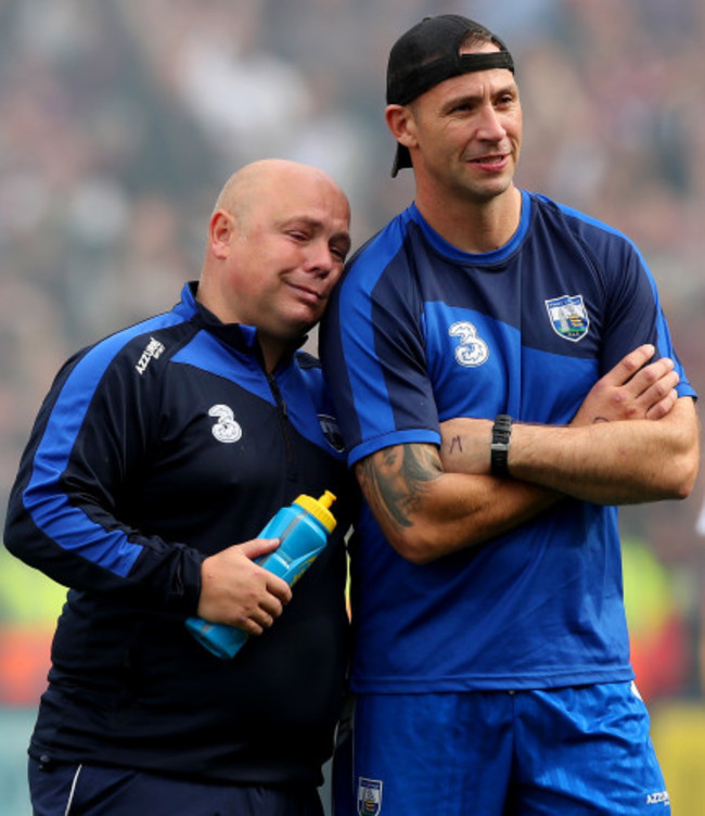 Derek McGrath and Dan Shanahan dejected after the game