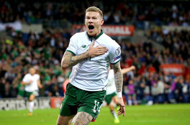 James McClean celebrates scoring his sides opening goal