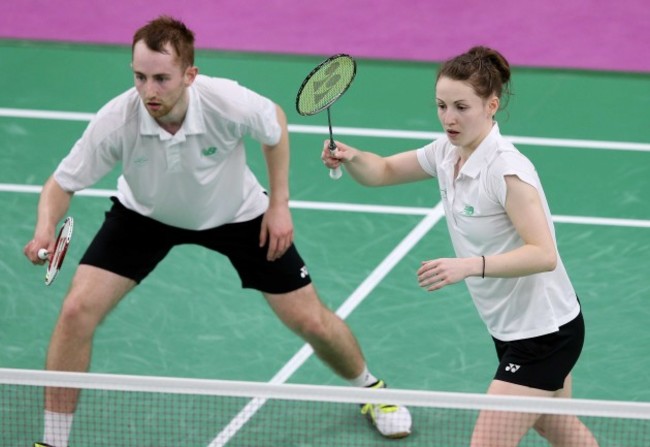 Sam Magee and Chloe Magee in action against Gaetan Mittelheisser and Audrey Fontaine