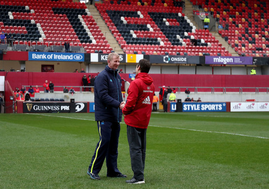 Leo Cullen and Johann van Graan before the game