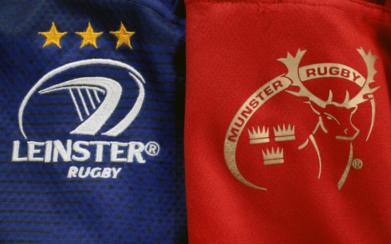 A view of the Leinster and Munster jerseys ahead of the game