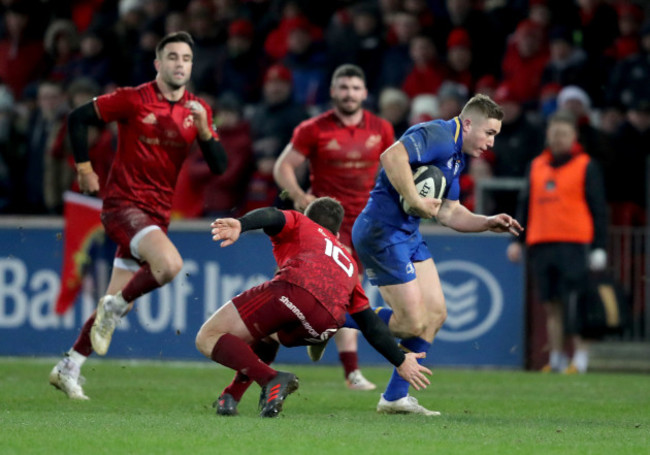 Jordan Larmour with Ian Keatley