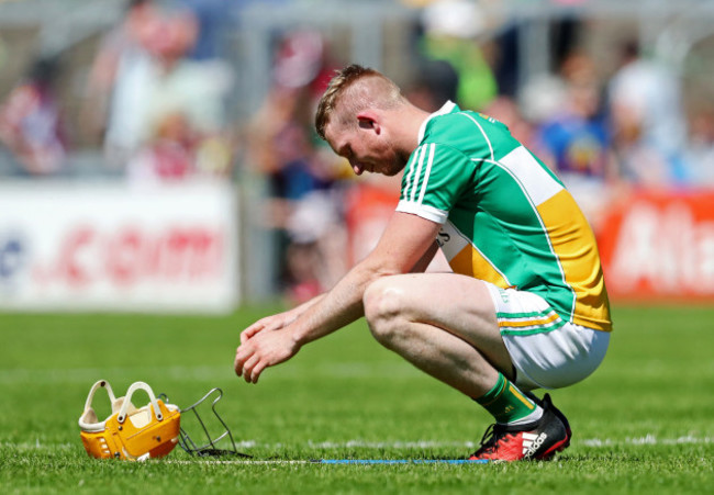 Sean Gardiner dejected at the end of the game