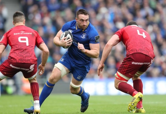 Jack Conan runs into Conor Murray and Robin Copeland