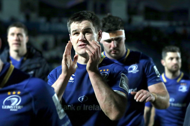 Johnny Sexton celebrates after the game