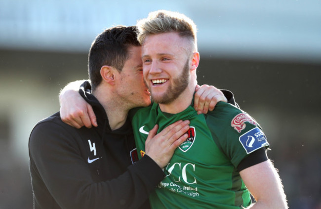 Johnny Dunleavy and Kevin O'Connor celebrate