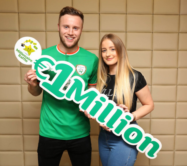 Millionaire Raffle winner collects &euro;1 million Euro from National Lottery 0P1A8850