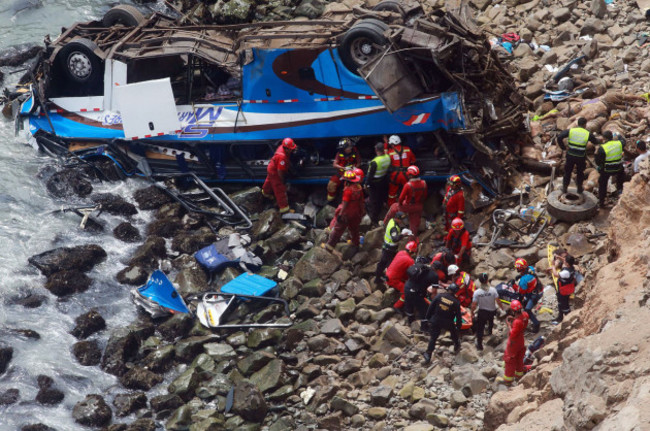 PERU-PASAMAYO-BUS ACCIDENT