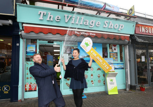 Village Shop Malahide Dublin sell EuroMillions €38,900,000 winning ticket 0P1A9119
