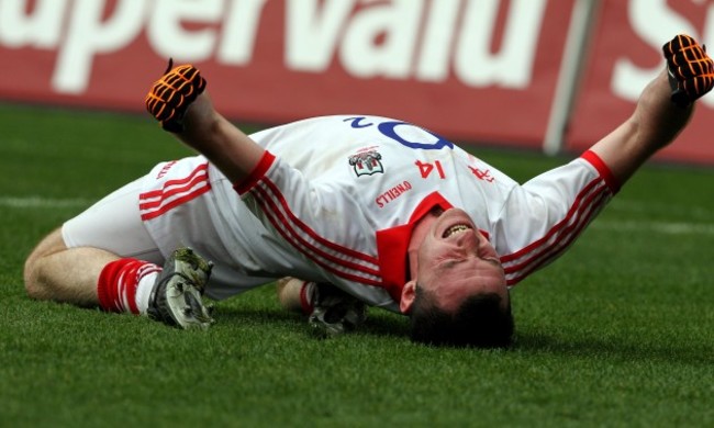 Donncha O'Connor celebrates at the final whistle