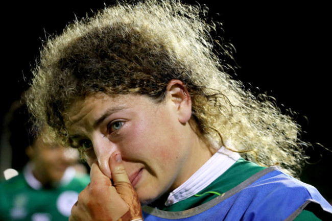 Jenny Murphy dejected after the game