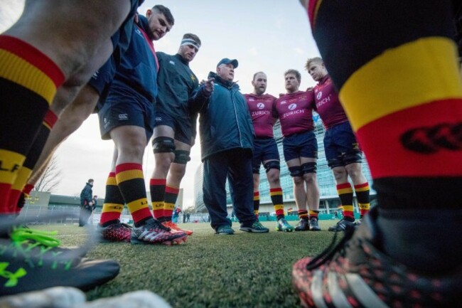 Lansdowne in the team huddle