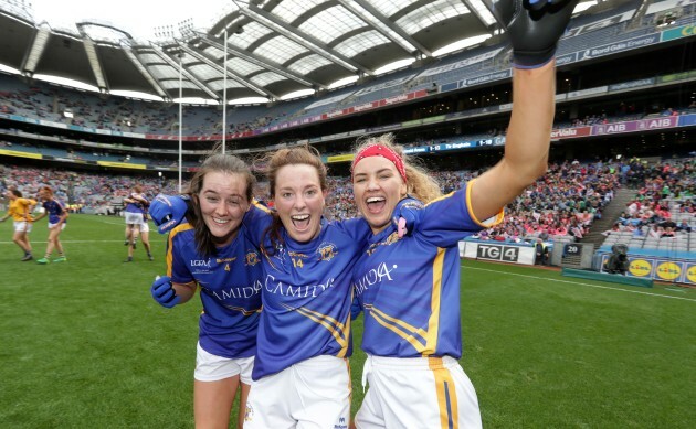 Emma Buckley, Gillian O'Brien and Orla O'Dwyer celebrate