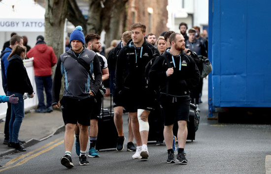 Glasgow Warriors arrive