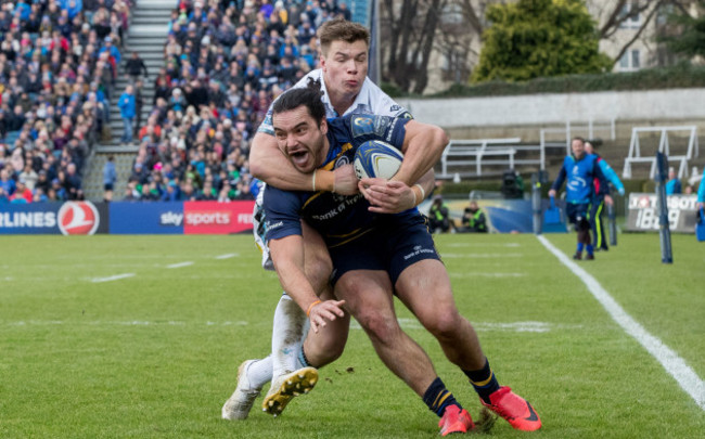 James Lowe with Huw Jones