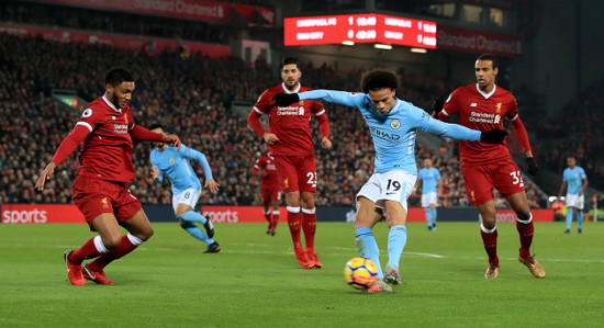 Liverpool v Manchester City - Premier League - Anfield