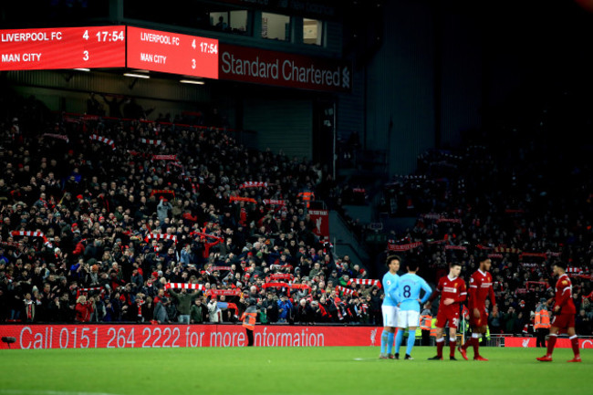 Liverpool v Manchester City - Premier League - Anfield