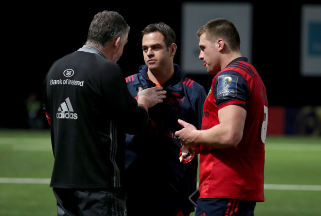 Johann van Graan and CJ Stander after the game