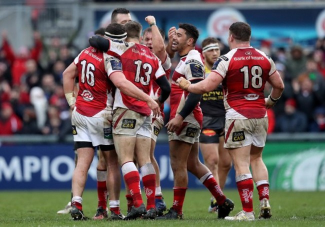 Ulster celebrate at the final whistle