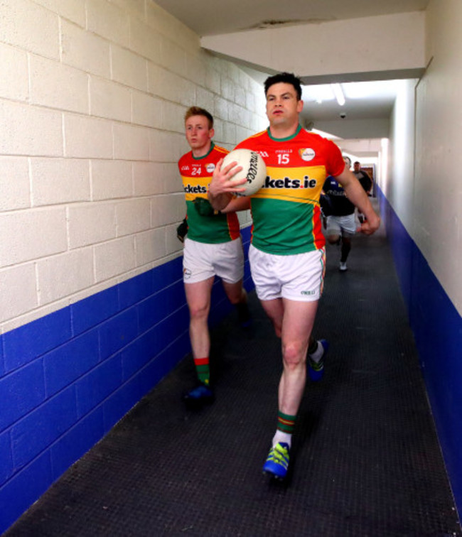 Shane O'Neill and John Murphy take to the field