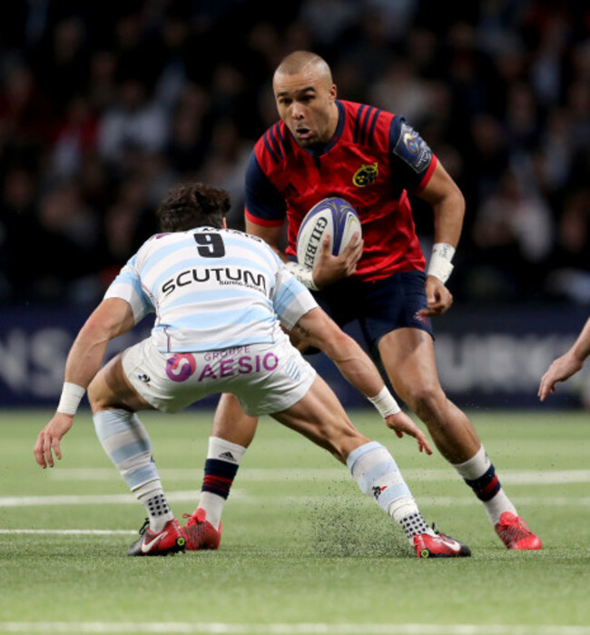 Simon Zebo with Maxime Machenaud 14/1/2018