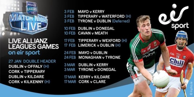 Allianz Leagues 2018 Schedule