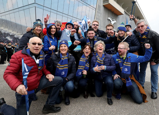 Leinster and Montpellier fans outside the Altrad Stadium