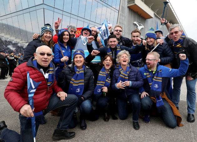Leinster and Montpellier fans outside the Altrad Stadium