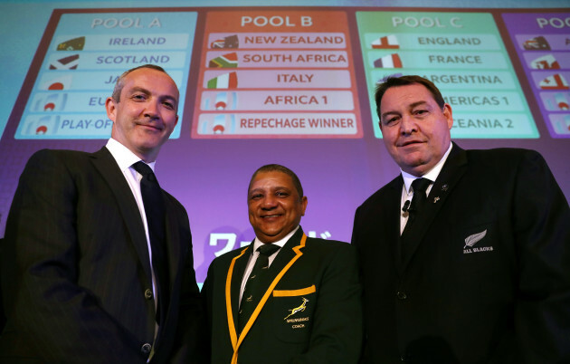 Conor O'Shea, Allister Coetzee and Steve Hansen