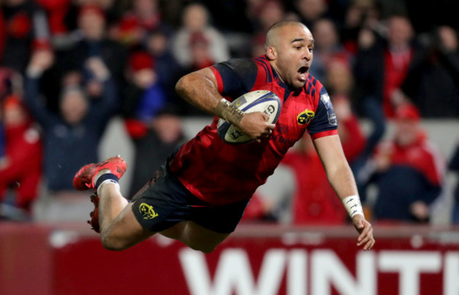 Simon Zebo scores a try 21/1/2018