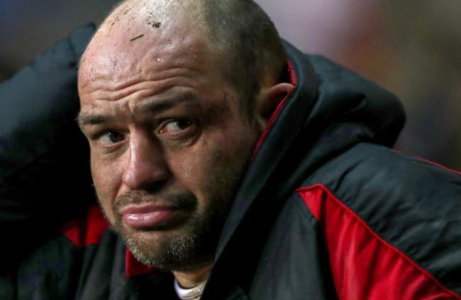 Rory Best dejected late in the game 21/1/2018