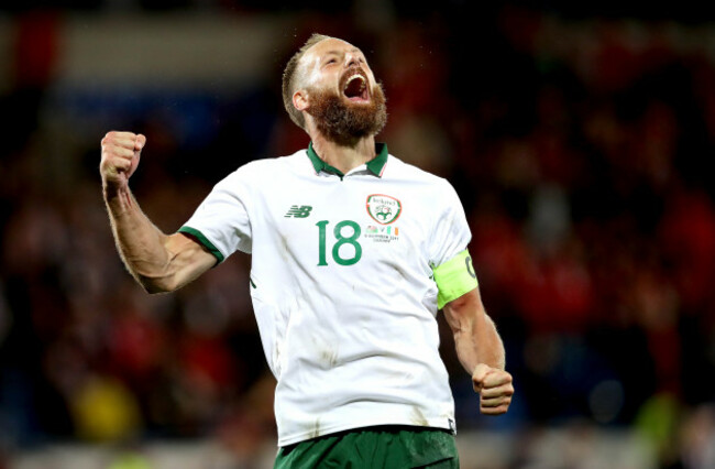 David Meyler celebrates after the game