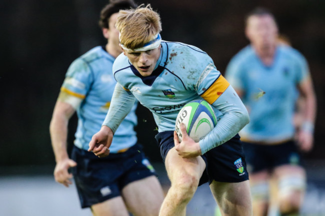 Tommy O'Brien on his way to scoring a try