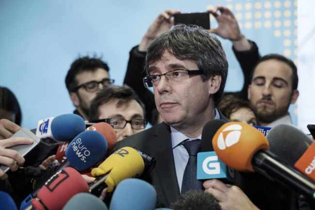 Carles Puigdemont Addresses To The Medias - Brussels