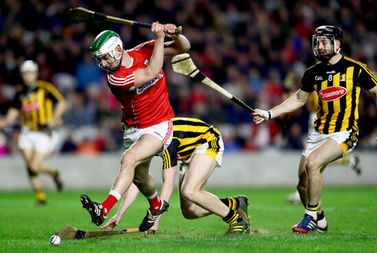 Shane Kingston scores his sides opening goal despite Joey Holden and Conor Fogarty