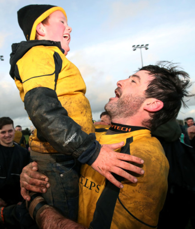 Mark Rooney celebrate with his nephew Alex Carbery