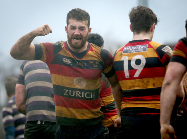 Charlie Butterworth celebrates at the final whistle