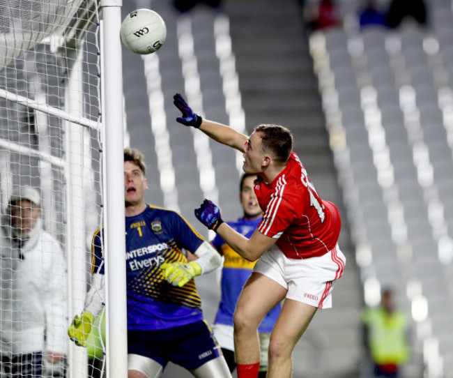 Stephen Sherlock goal attempt comes off the goal post