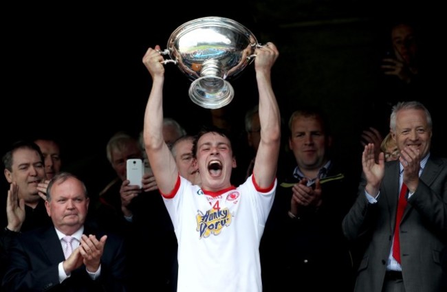 Damien Casey lifts The Nicky Rackard Cup