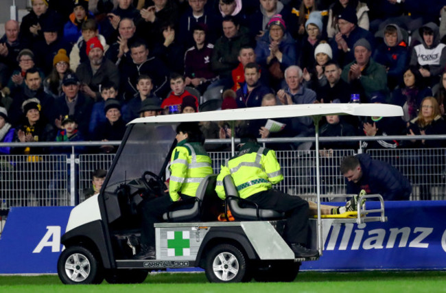 Cillian Buckley injured in the second half