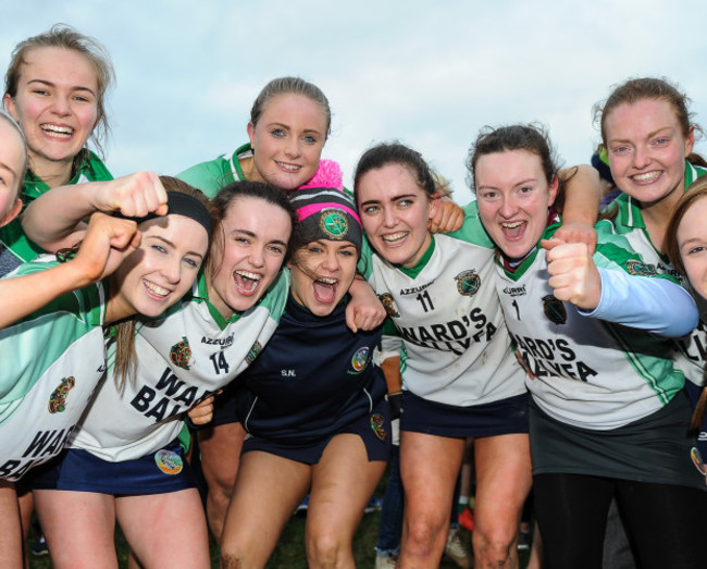 Sarsfields players celebrate