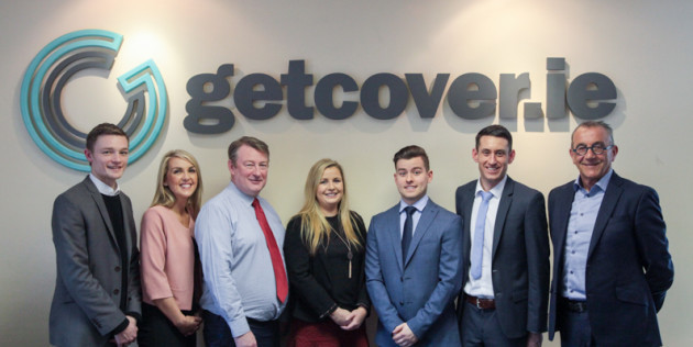 Getcover.ie team. David Hughes, third from left.