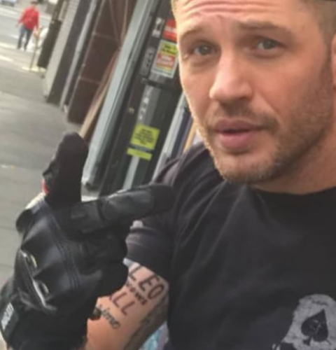Tom Hardy got 'Leo Knows All' tattooed on him after losing a bet to Leo  DiCaprio... It's the Dredge